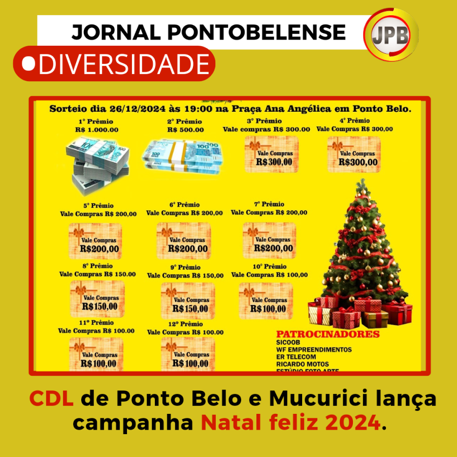 CDL de Ponto Belo lança campanha Natal feliz 2024.